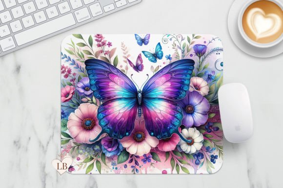 Bringing Nature Indoors: A Closer Look at the Butterfly Mouse Pad - Floral Mousepad PN